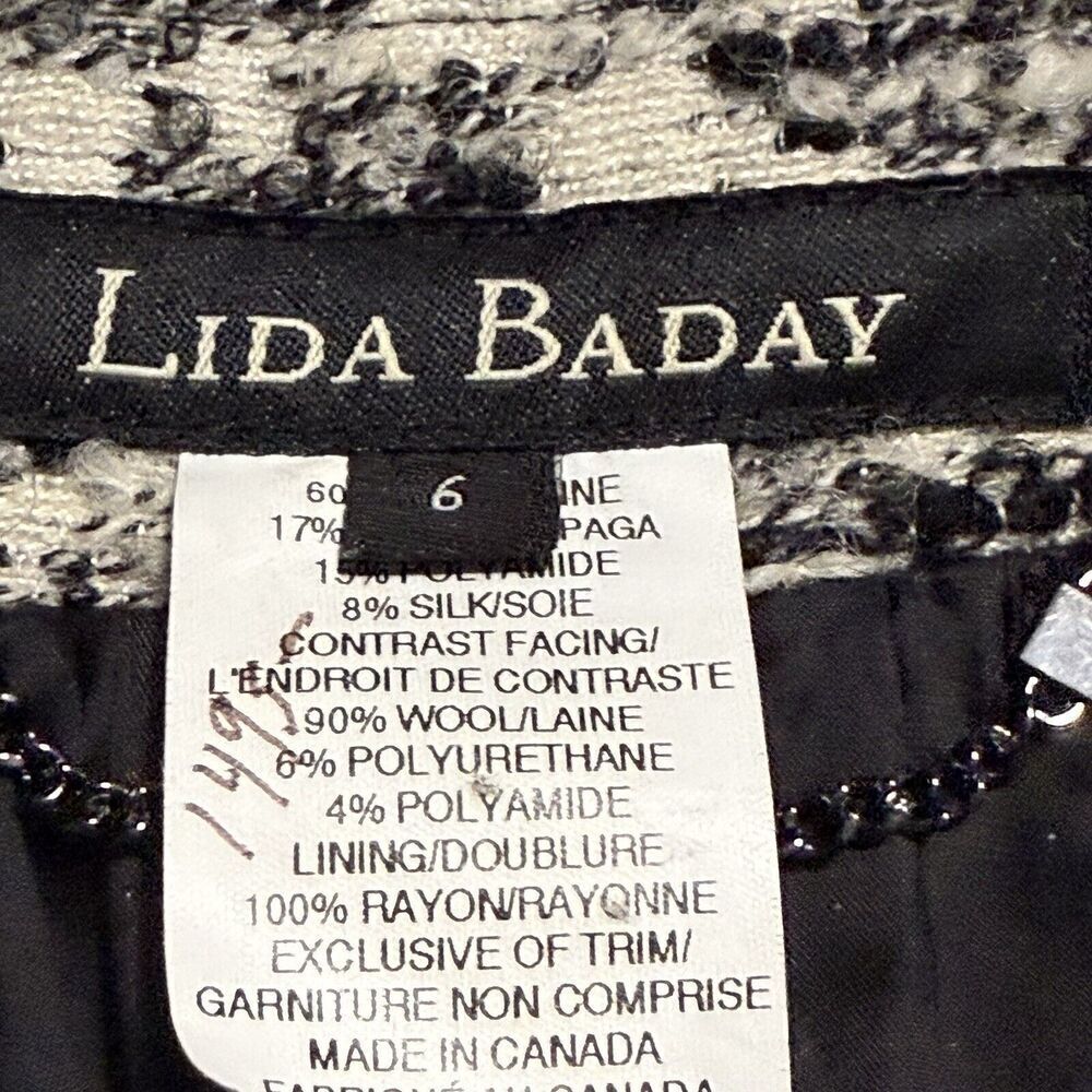Lida Baday Womens Tweed Wool Blend Zip Shrug Shawl Poncho Sz 6 - Picture 3 of 4